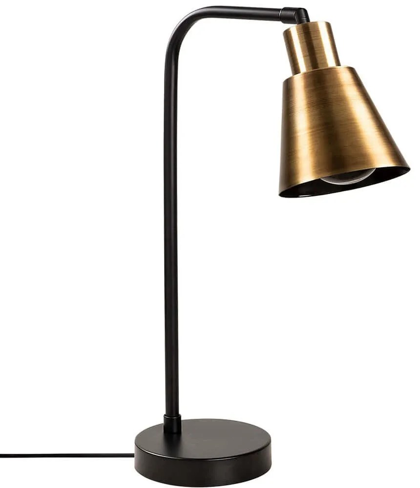 Φωτιστικό Επιτραπέζιο Emek 584TTM1722 28x17x52cm E27 40W Black-Gold Opviq