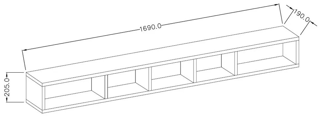 Κρεμαστή ραφιέρα Toldo-Leuko