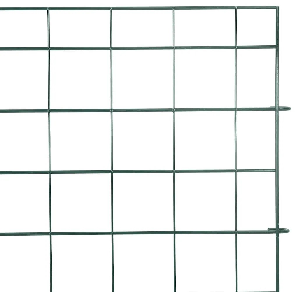 vidaXL Σετ φράχτη για λιμνούλες 5 pcs Πράσινο 100 x 50 cm Ατσάλι