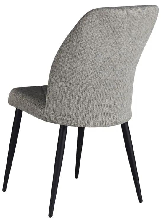 Καρέκλα Vika pakoworld γκρι ύφασμα-πόδι μαύρο μέταλλο 48x58x90εκ