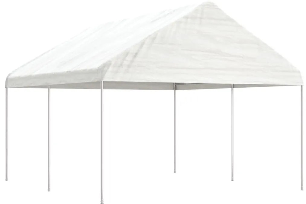 vidaXL Κιόσκι με Τέντα Λευκό 4,46 x 4,08 x 3,22 μ. από Πολυαιθυλένιο