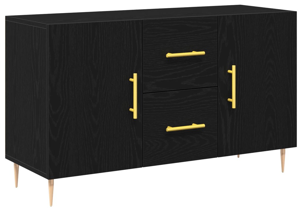 vidaXL Κονσόλα Μαύρη Δρυς 100x36x60 εκ. Κατασκευασμένο Ξύλο