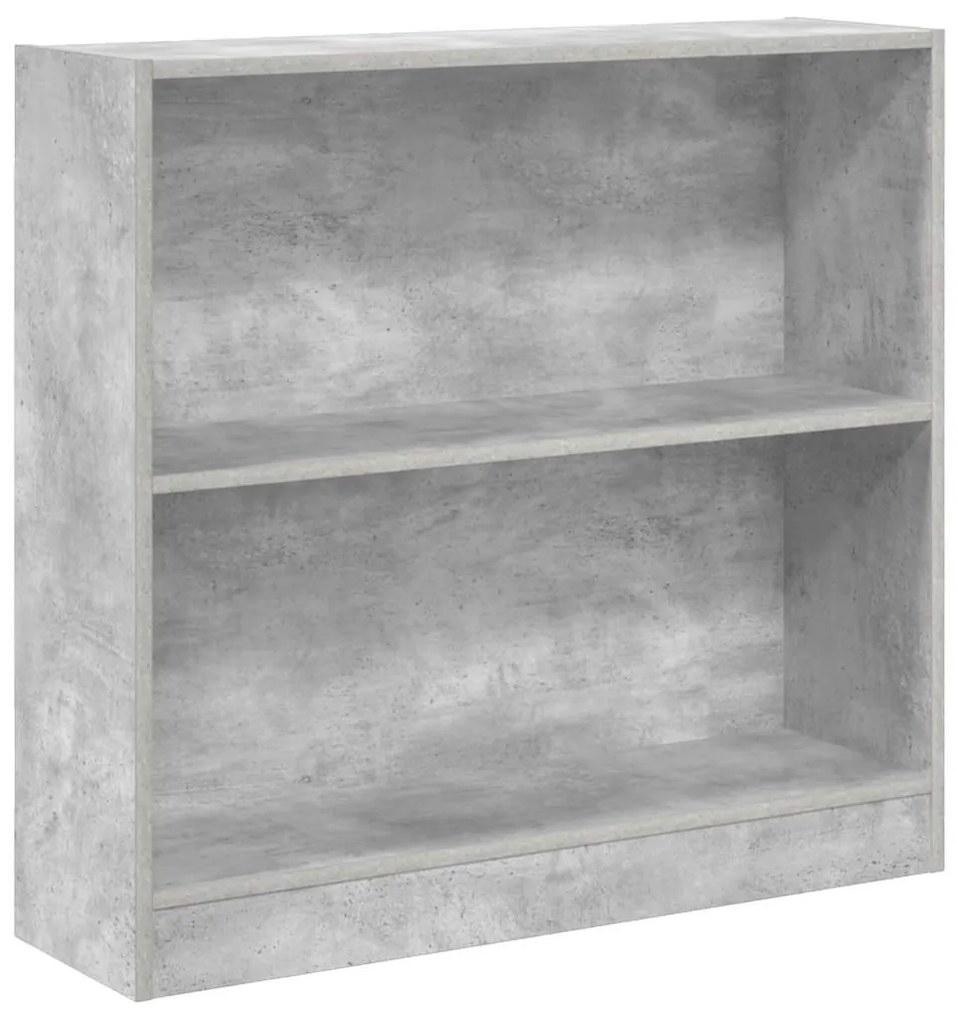 vidaXL Βιβλιοθήκη Γκρι του Σκυροδέματος 80 x 24 x 75 εκ. Μοριοσανίδα