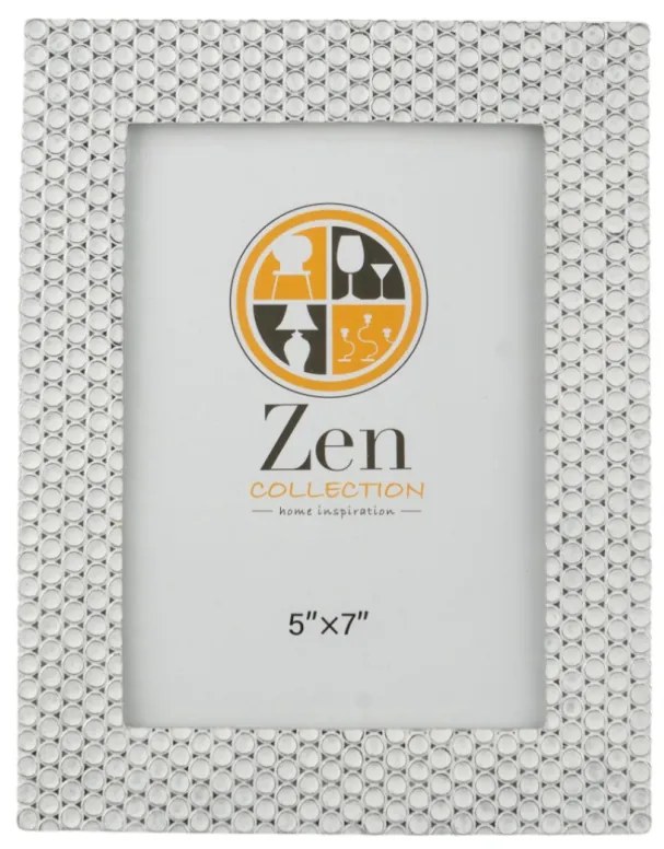 Κορνίζα Polyester Λευκή-Ασημί 13x18εκ. Zen Collection 25.2.50684