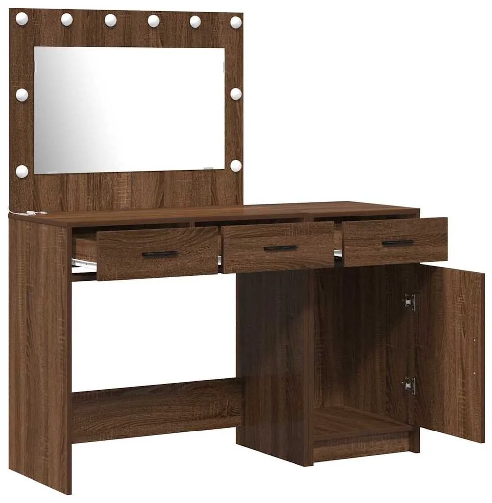 vidaXL Τραπέζι περιποίησης με συρτάρι 2 pcs Καφέ 40 x 41 x 75 εκ