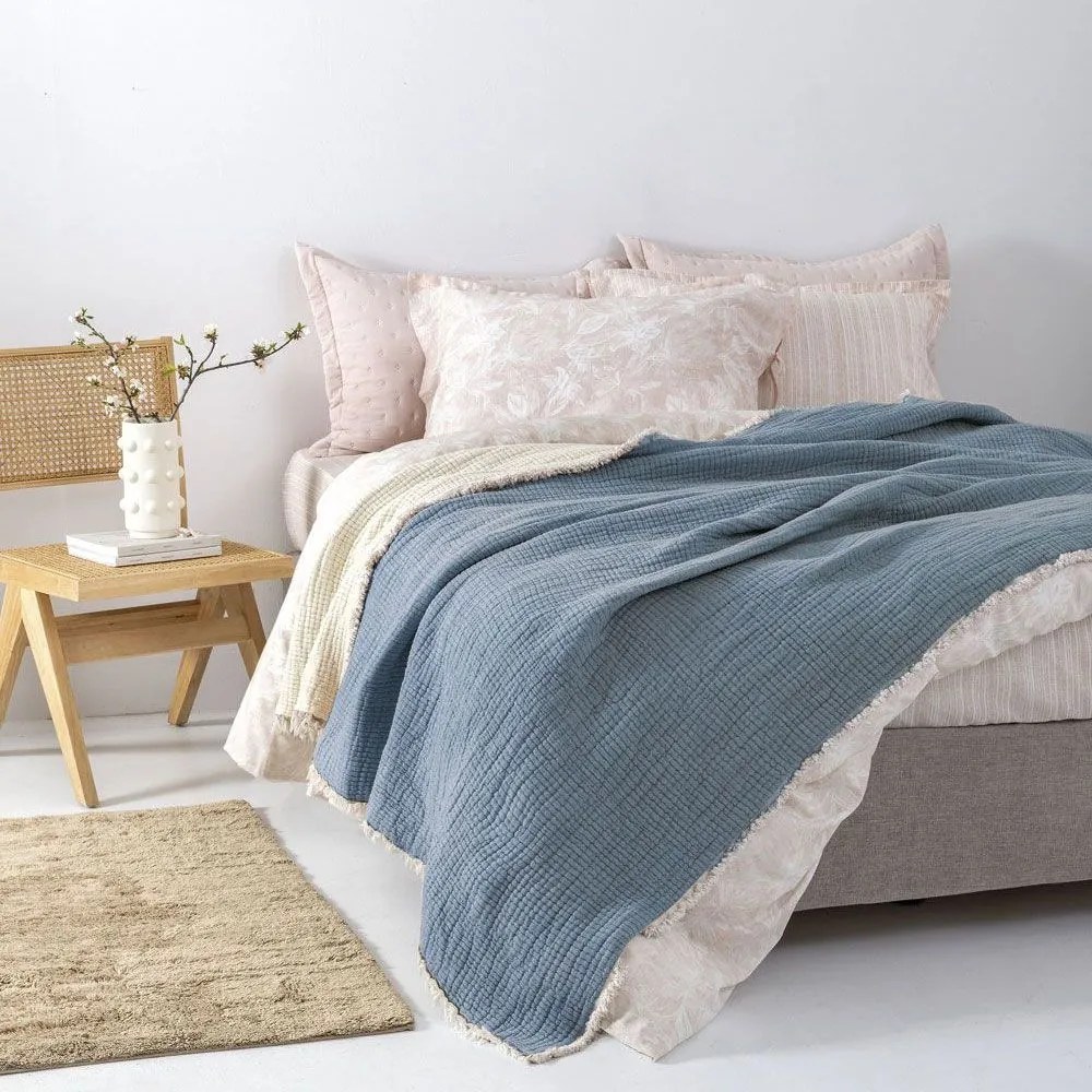 Κουβέρτα Mous Blue Palamaiki Υπέρδιπλo 250x240cm 100% Βαμβάκι