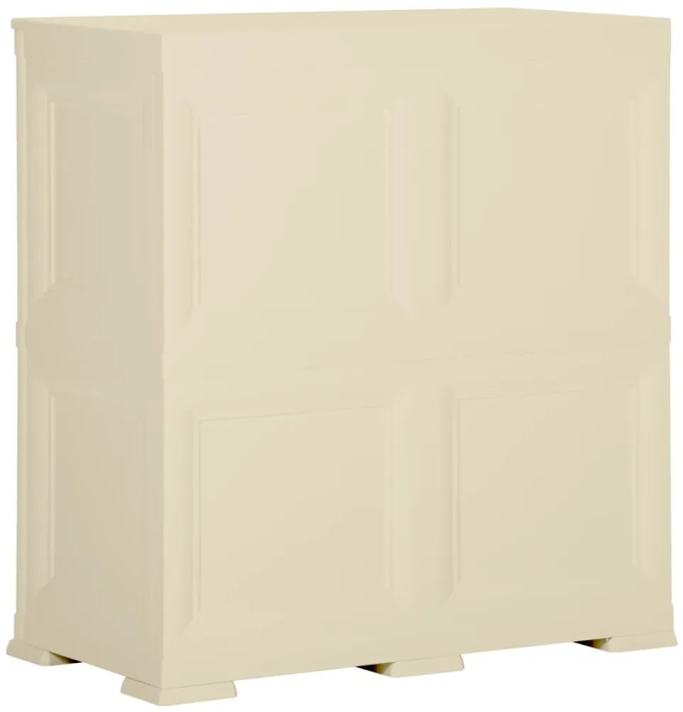 vidaXL Πλαστικό Ντουλάπι Angora Λευκό 79 x 43 x 85,5εκ με Σχέδιο Ξύλου