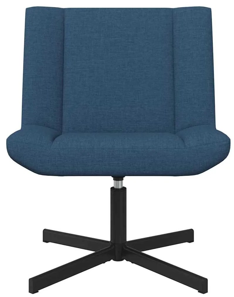 vidaXL Περιστρεφόμενη καρέκλα Μπλε 63 x 75 x 76 εκ ύφασμα