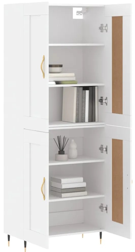 vidaXL Ντουλάπι Λευκό 69,5x34x180 εκ. από Επεξεργασμένο Ξύλο