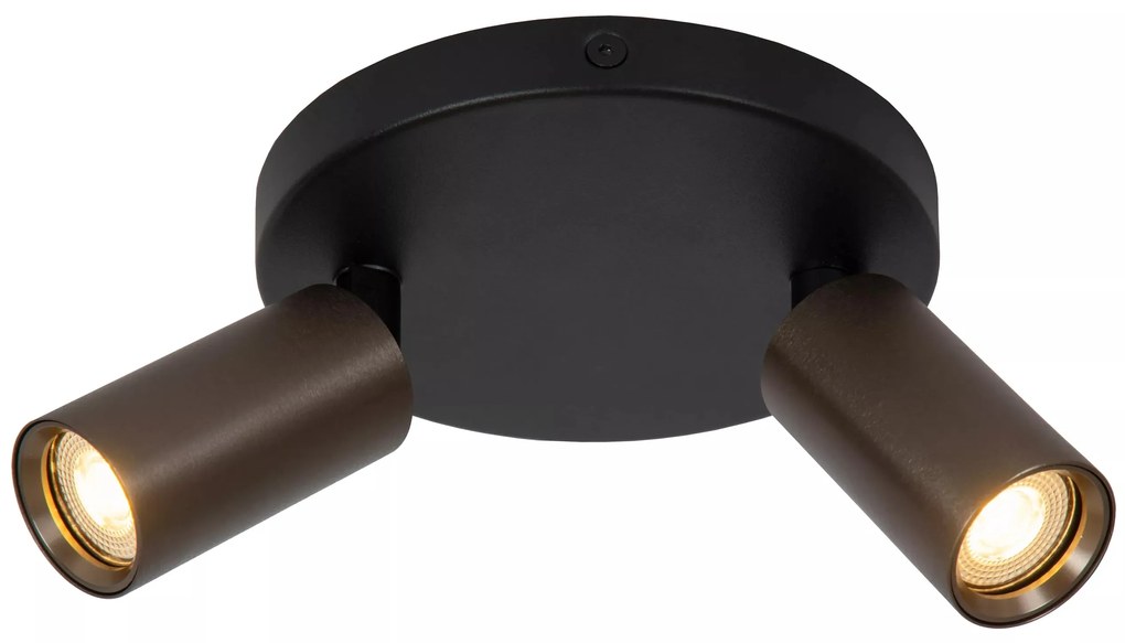 Φωτιστικό Οροφής Lucide 09942-12-97 RITMO Καφετί (Coffee)|Μαύρο Ματ (Black Mat)