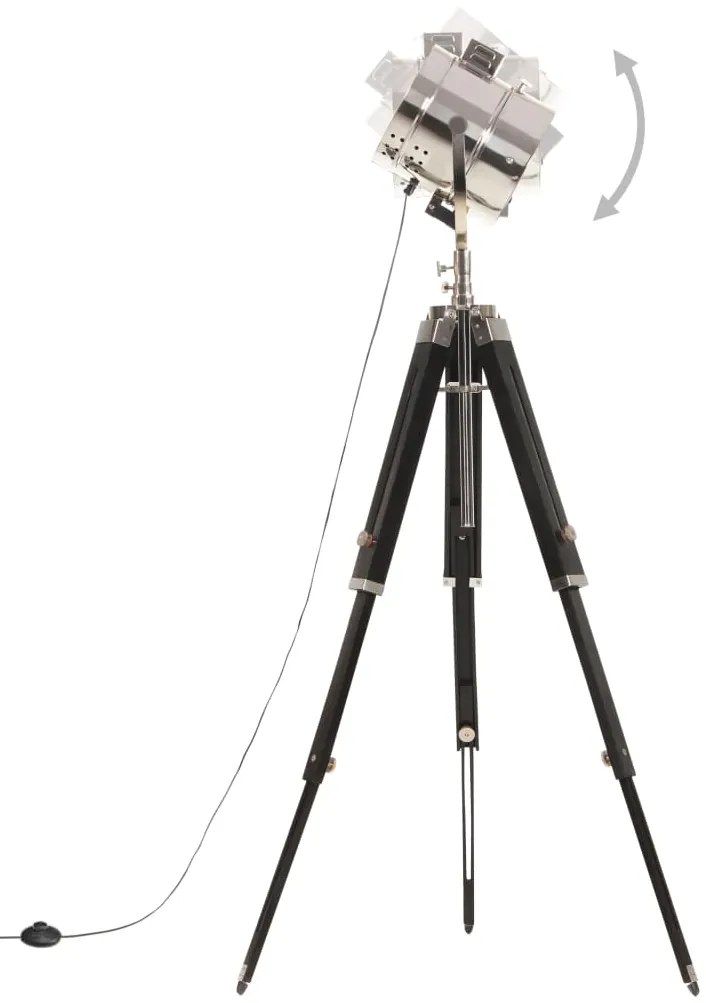 vidaXL Φωτιστικό Δαπέδου με Τρίποδο 165 εκ. από Μασίφ Ξύλο Μάνγκο