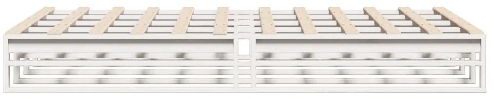 vidaXL Σκελετός Κρεβ. Χωρίς Στρώμα Λευκό 140x200 εκ Μασίφ Πεύκο