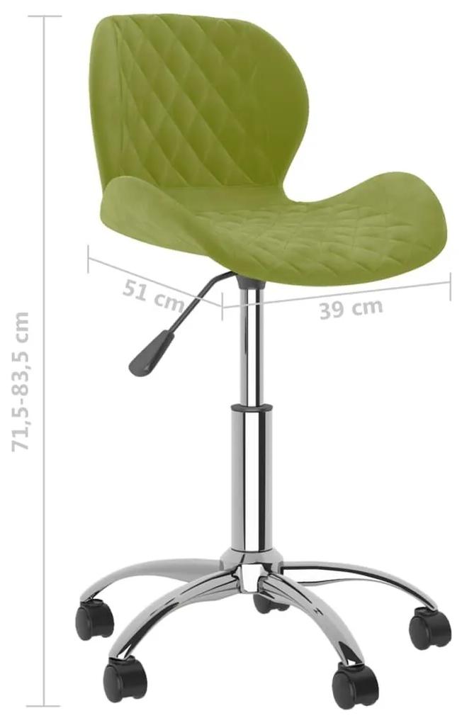 Καρέκλες Τραπεζαρίας Περιστρ. 2 τεμ. Ανοιχτό Πράσινο Βελούδινες - Πράσινο