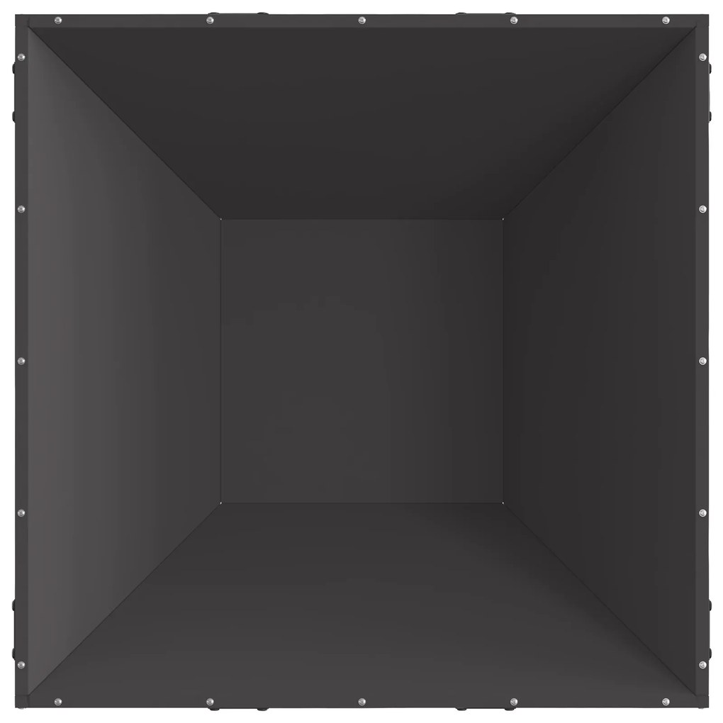 vidaXL Φωτιά Ντουλάπα Τετράγωνη Μαύρη 80x80x40 εκ. Χάλυβας
