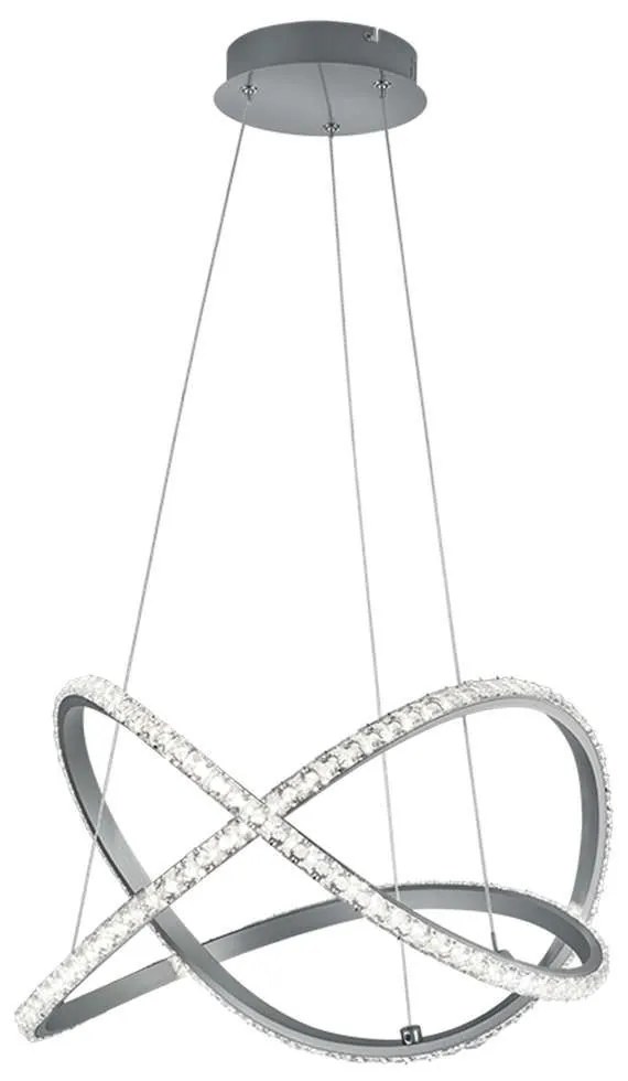 Φωτιστικό Οροφής Rubin R32021105 1xLed 26W Φ50cm 150cm Silver RL Lighting Metal