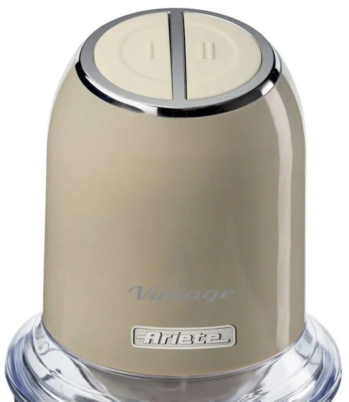 Κόφτης Ariete VINTAGE 0438/03, 400W, 600 ml, 2 ταχύτητες, Ανοξείδωτο, Διαβαθμισμένο κύπελλο, Μπεζ