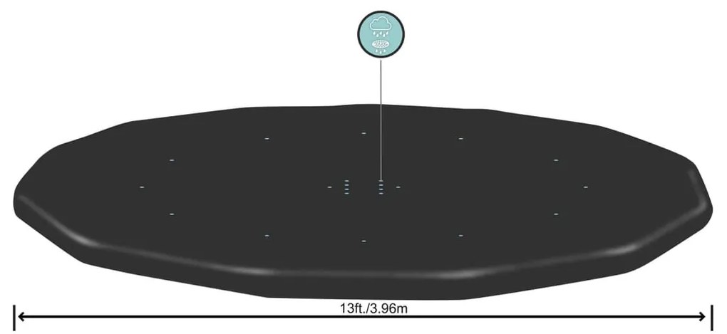 Bestway Κάλυμμα Πισίνας Flowclear 396 εκ. - Μαύρο