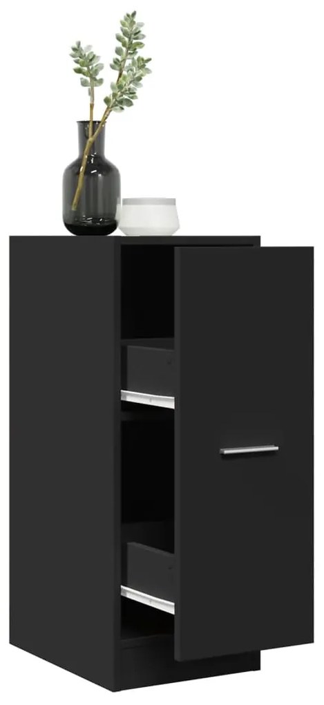 Συρταριέρα Γενικής Χρήσης Μαύρο 30x41x77,5 εκ. Επεξ. Ξύλο