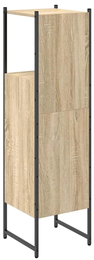 vidaXL Ντουλάπι Μπάνιου Μπεζ 33 x 33 x 120,5 εκ. Επεξεργασμένο ξύλο