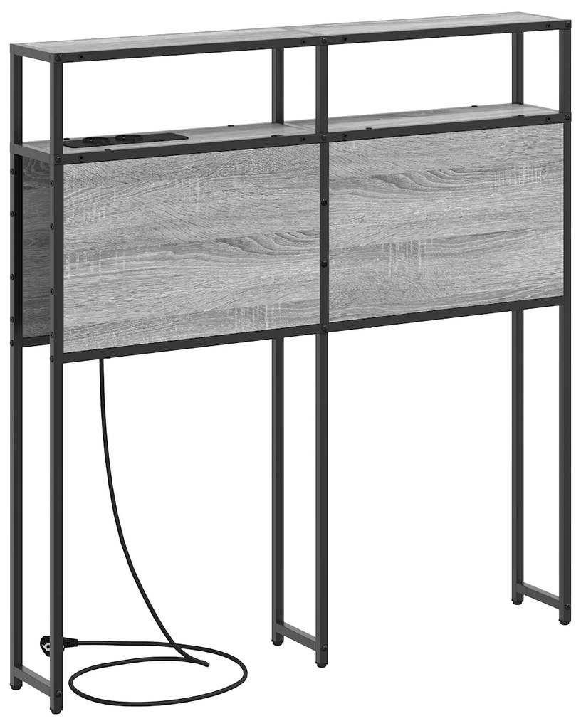vidaXL Κεφαλάρι Αποθήκης Γκρι sonoma 80 cm Επεξεργασμένο ξύλο