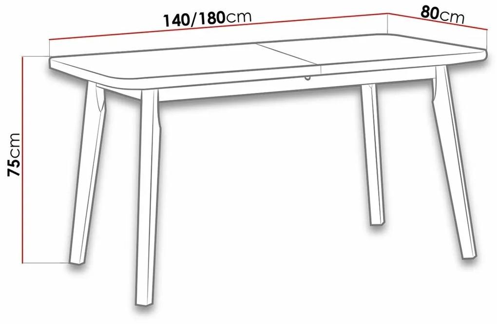 Τραπέζι Victorville 130, Άσπρο, Grandson δρυς, 75x80x140cm, 30 kg, Επιμήκυνση, Πλαστικοποιημένη μοριοσανίδα, Ξύλο, Μερικώς συναρμολογημένο