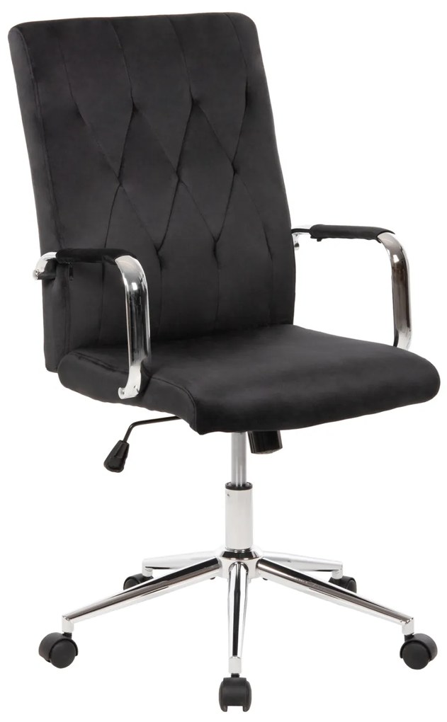 ΚΑΡΕΚΛΑ ΓΡΑΦΕΙΟΥ JOSEF HM1181.04 ΜΑΥΡΟ ΒΕΛΟΥΔΟ-INOX ΒΑΣΗ 58x61x105-113Yεκ.