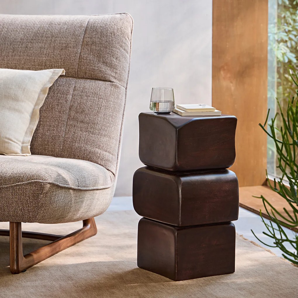 Βοηθητικό τραπεζάκι από μασίφ ξύλο μάνγκο, Inya