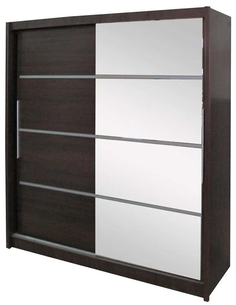 Ντουλάπα Δίφυλλη Ilona Σοκολά 180x61x215εκ MDF - TO-ILO180W - TO-ILO180W