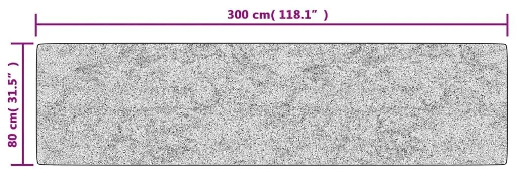 Χαλί Πλενόμενο Αντιολισθητικό Πολύχρωμο 80 x 300 εκ. - Γκρι