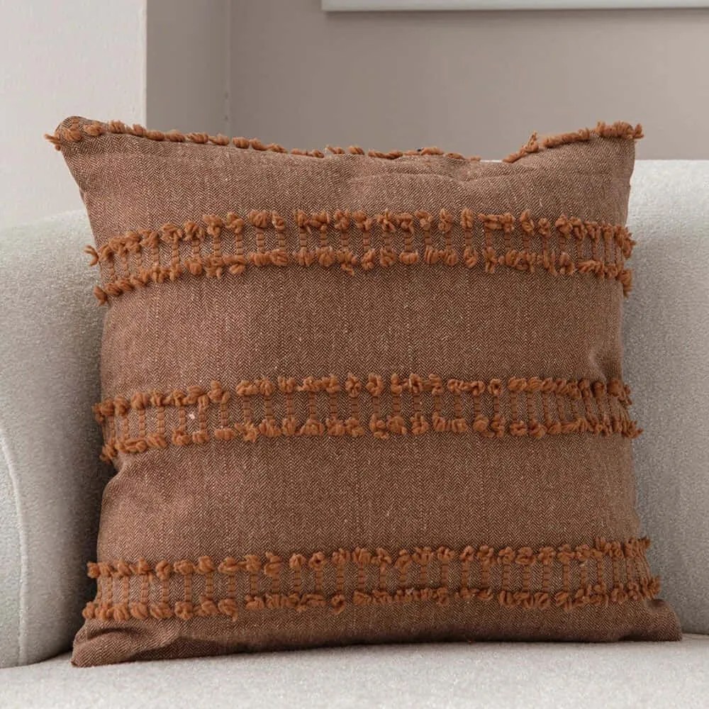 Μαξιλαροθήκη Διακοσμητική Tuffet 881PCR1619 Brown Aberto Design 43X43 Πολυέστερ
