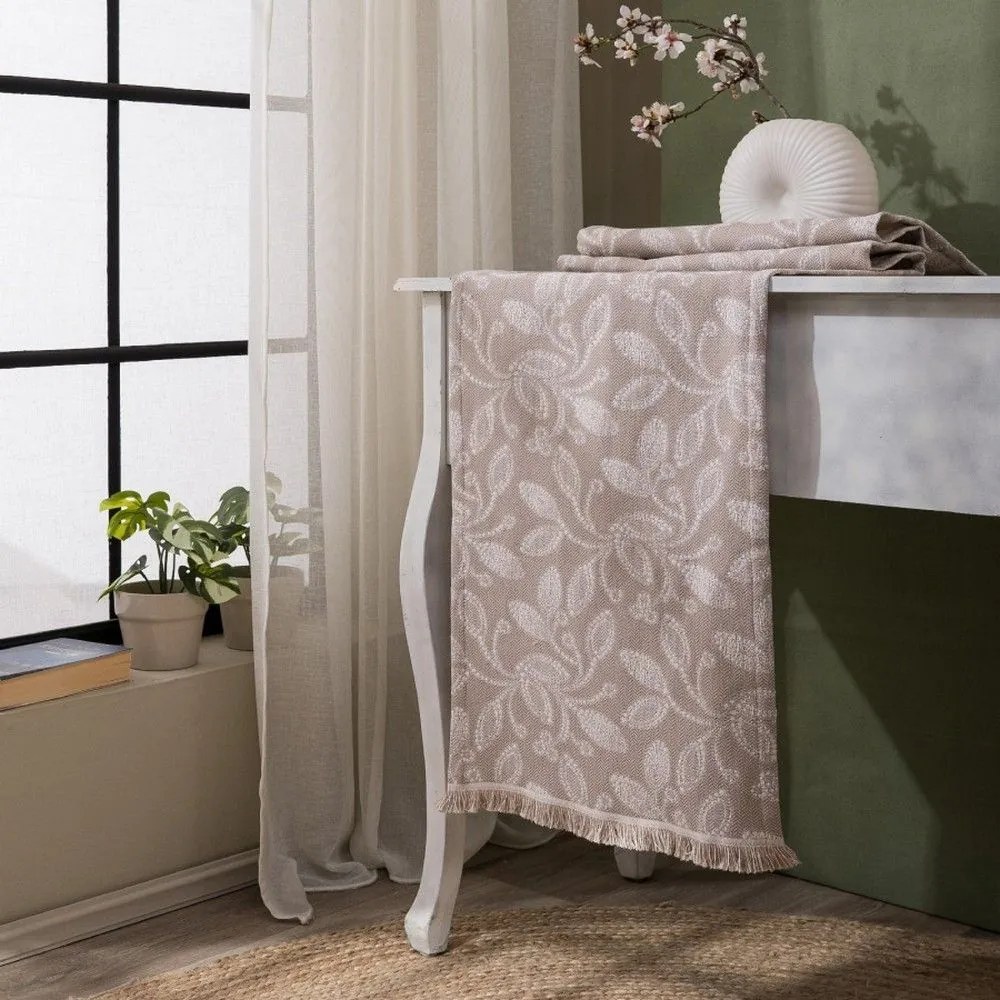 Τραβέρσα Padova 02 All Over Beige Teoran 45X180 Cotton-Polyester