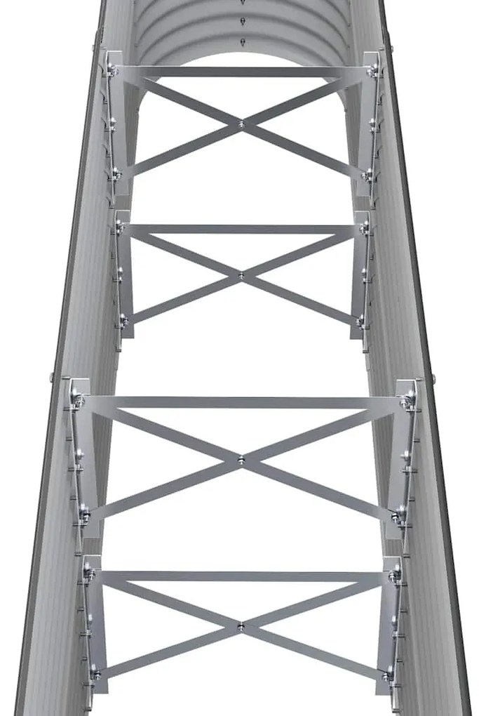 vidaXL Ζαρντινιέρα Ανθρακί 224x40x68 εκ Γαλβανισμένος χάλυβας