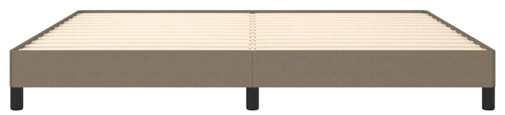 vidaXL Σκελετός Κρεβατιού Χωρίς Στρώμα Taupe 200x200 εκ.Υφασμάτινο