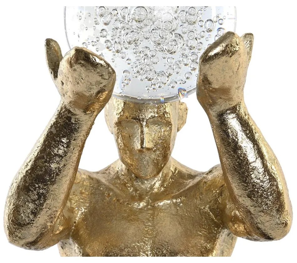 Διακοσμητική Φιγούρα DKD Home Decor Μαύρο Χρυσό Ρητίνη Άντρες Σύγχρονη (17 x 16 x 31,5 cm)