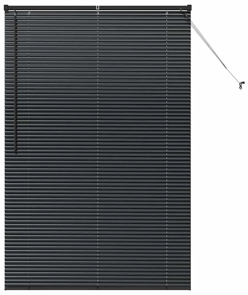 vidaXL Ρολό Παραθύρου με κουρτίνες Μαύρο Αλουμίνιο