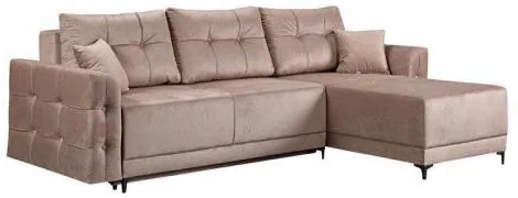ΓΩΝΙΑΚΟΣ ΚΑΝΑΠΕΣ ΚΡΕΒΑΤΙ Smak ΚΑΦΕ ΧΡΩΜΑ 266x175x83εκ 21044842