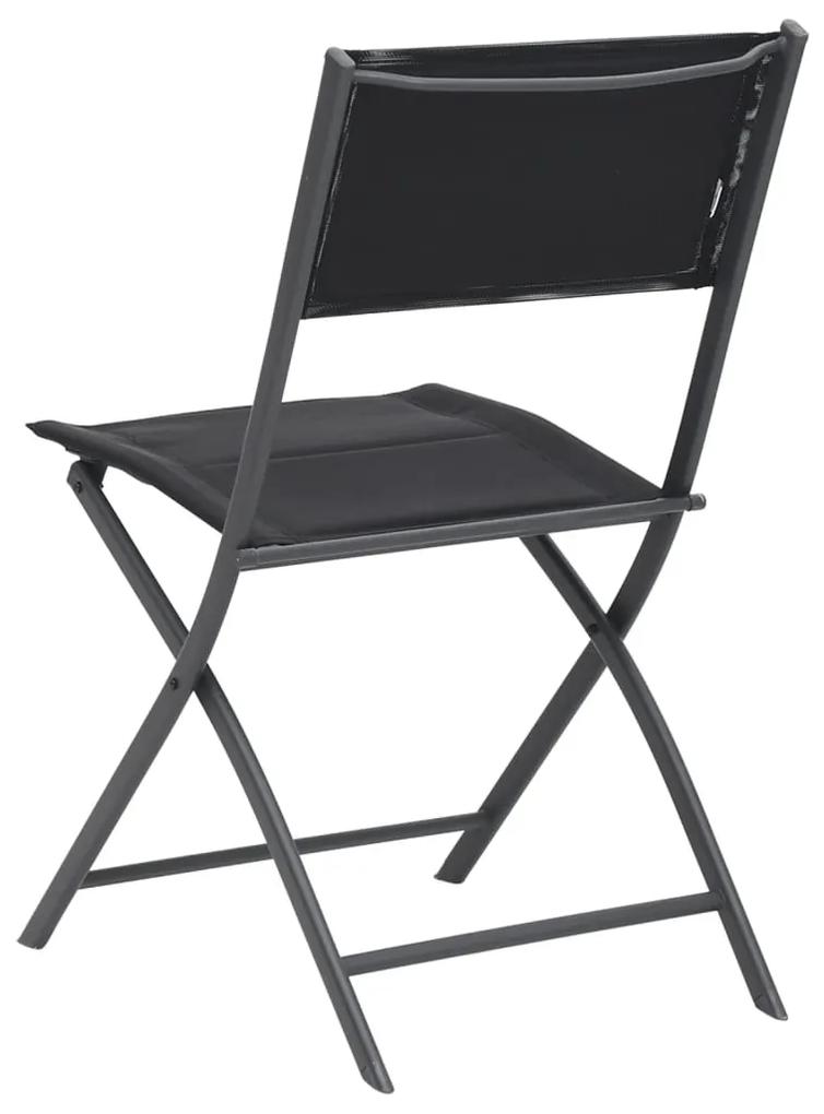 vidaXL Καρέκλες Εξωτερικού Χώρου Πτυσσόμενες 2 τεμ. Ατσάλι/Textilene