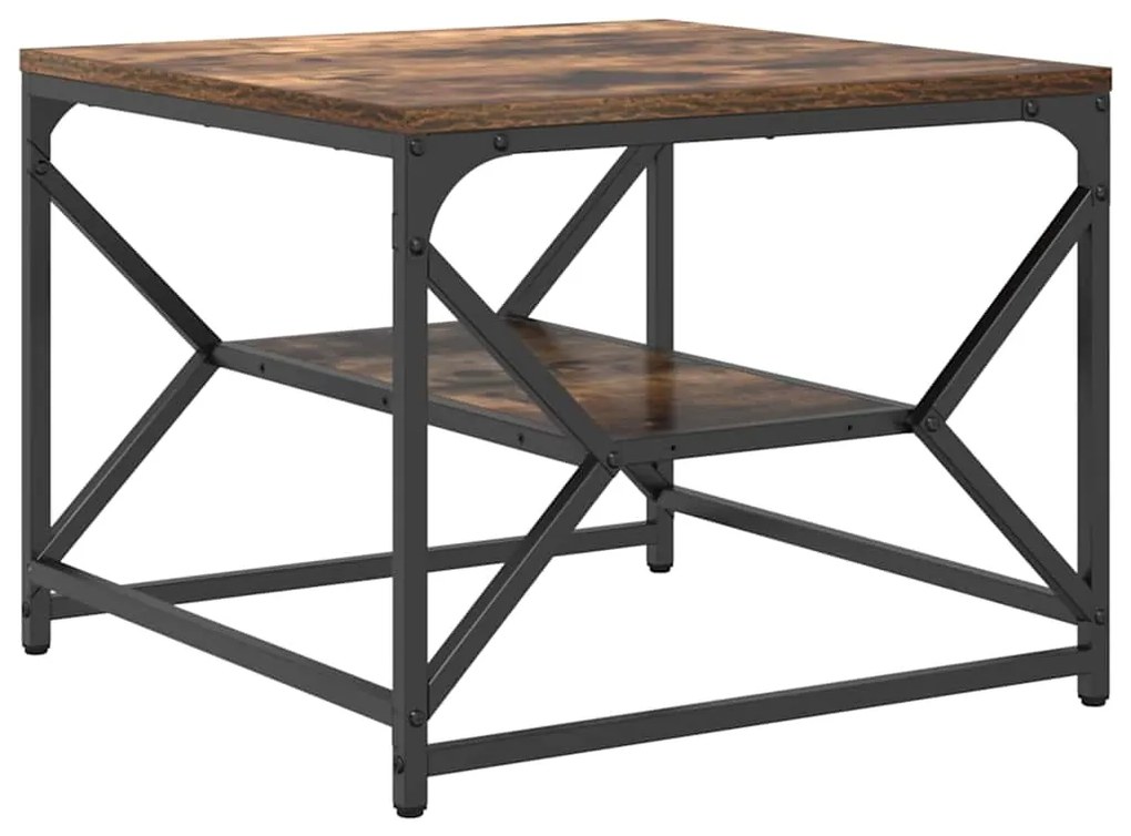 vidaXL Τραπεζάκι σαλονιού Καπνιστή δρυς 51 x 50 x 40 εκ.