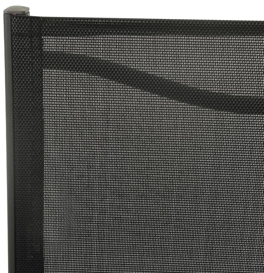 vidaXL Καρέκλες Κήπου 2 Tεμ. Μαύρο και Ανθρακί από Textilene &amp; Ατσάλι