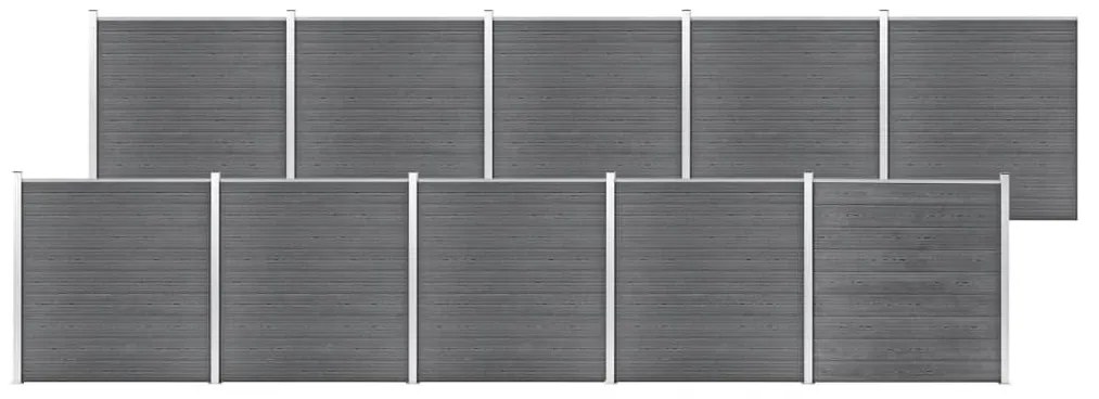 Πάνελ Περίφραξης Γκρι 1737 x 186 εκ. από WPC