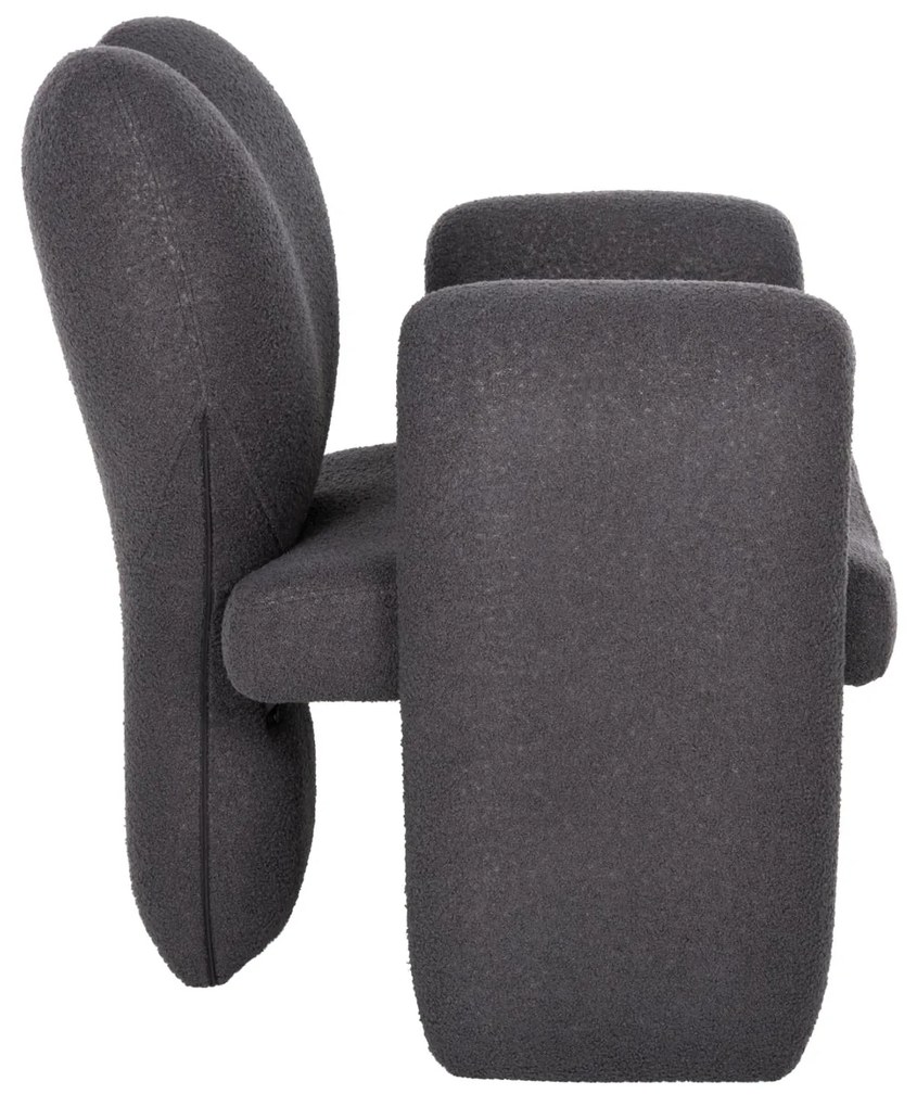 Πολυθρόνα HARTT C9777.01 Γκρί Teddy Ύφασμα 84x74x87Yεκ. 84x74x87 εκ.