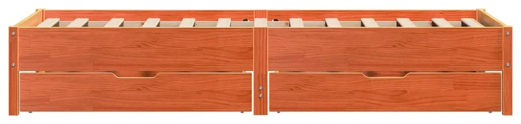 vidaXL Σκελετός Κρεβ. Χωρίς Στρώμα Καφέ Κεριού 100x200 εκ Μασίφ Πεύκο