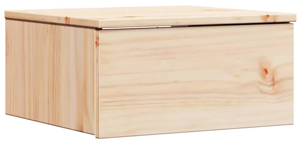 vidaXL Κομοδίνο με συρτάρι Καφέ 37 x 35 x 18.5 εκ Μασίφ ξύλο πεύκου