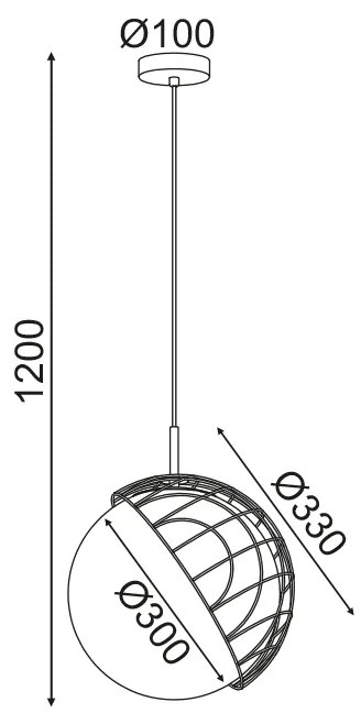 ΚΡΕΜΑΣΤΟ ΦΩΤΙΣΤΙΚΟ 1ΧΕ27 RATTAN+ΛΕΥΚΟ ΓΥΑΛΙ D33XH120CM AURORA - DCR921P33 - DCR921P33