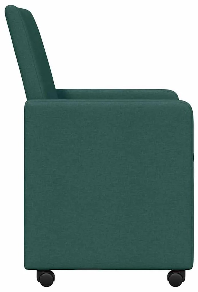 vidaXL Καρέκλα τραπεζαρίας 2 pcs Σκούρο πράσινο 57 x 66 x 94 εκ ύφασμα