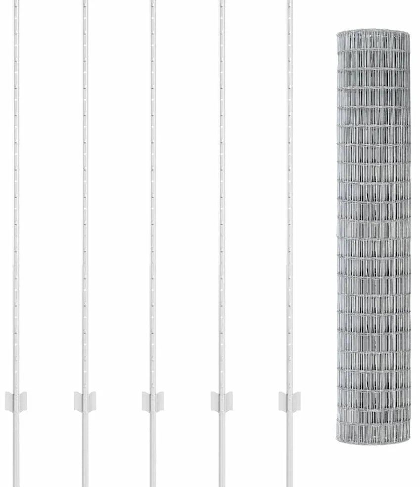 vidaXL Τεντώτο με στήριγμα Ασημί 1,4 x 10 m Ατσάλι