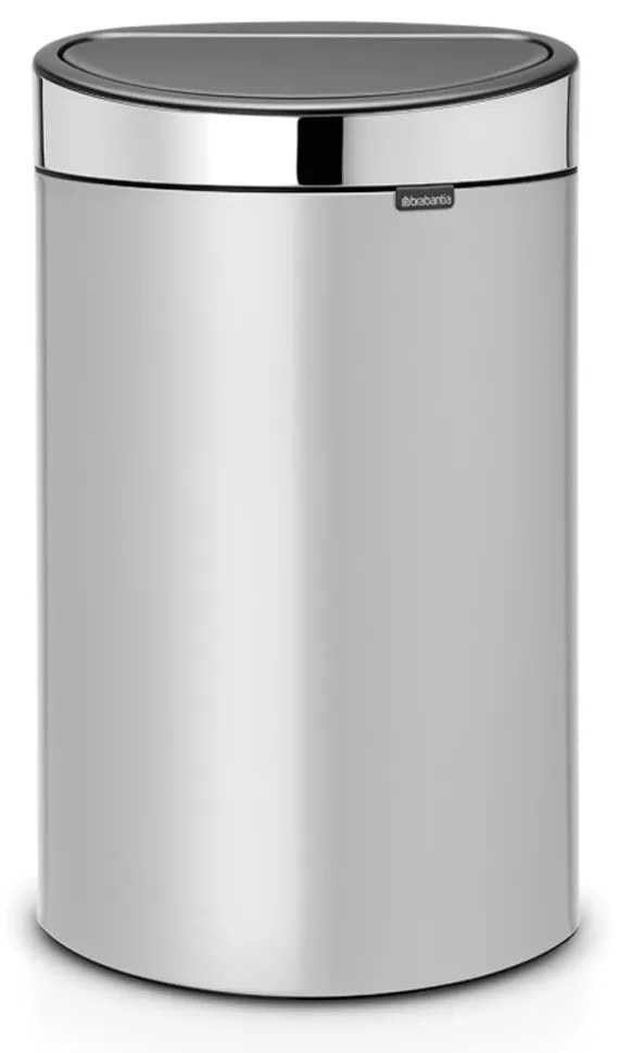 Brabantia 650528 Κάδος Απορριμμάτων Touch Bin New 40L, Metallic Grey