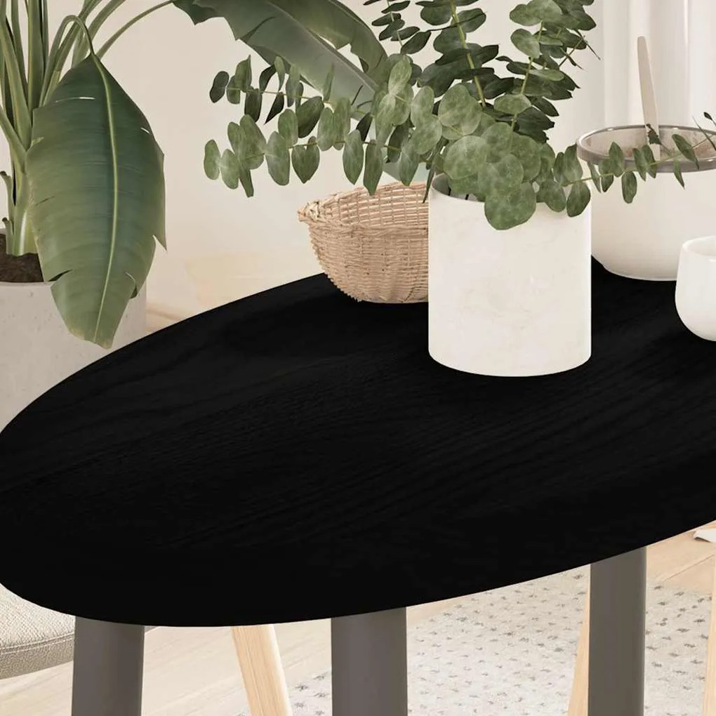 Επιτραπέζια επιφάνεια Σκούρο Καφέ 80x40x4 εκ. Ξύλο Δρυός Οβάλ