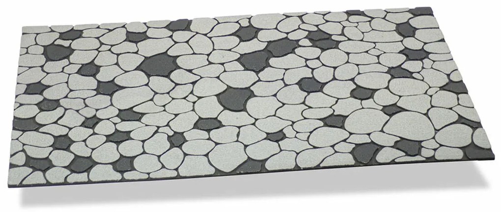 Πατάκι Hidalgo Γκρι Γκρι Μαργαριτάρι Καουτσούκ 45 x 75 cm 75 x 45 x 0,5 cm Πέτρα