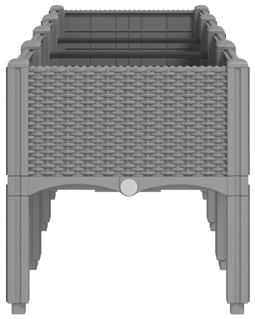 ΖΑΡΝΤΙΝΙΕΡΑ ΚΗΠΟΥ ΜΕ ΠΟΔΙΑ ΑΝ. ΓΚΡΙ 160X40X42 ΕΚ ΠΟΛΥΠΡΟΠΥΛΕΝΙΟ 367902